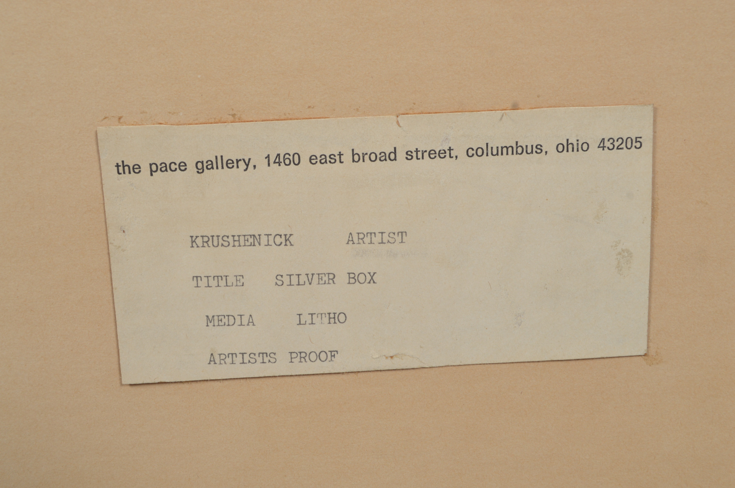 Nicholas Krushenick Limited Edition Artist Proof Silver Box 