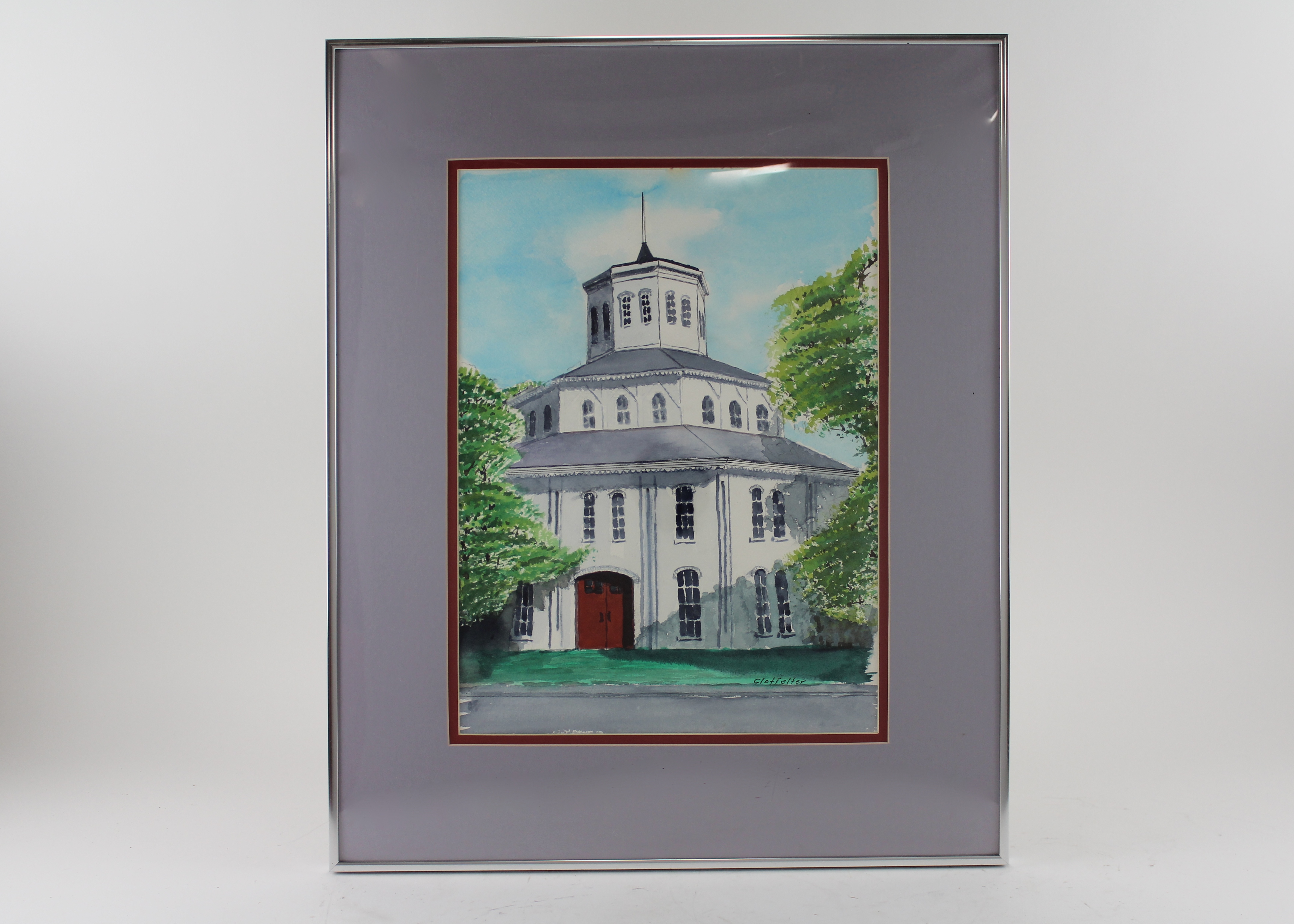 Red Mile Clubhouse Watercolor Painting