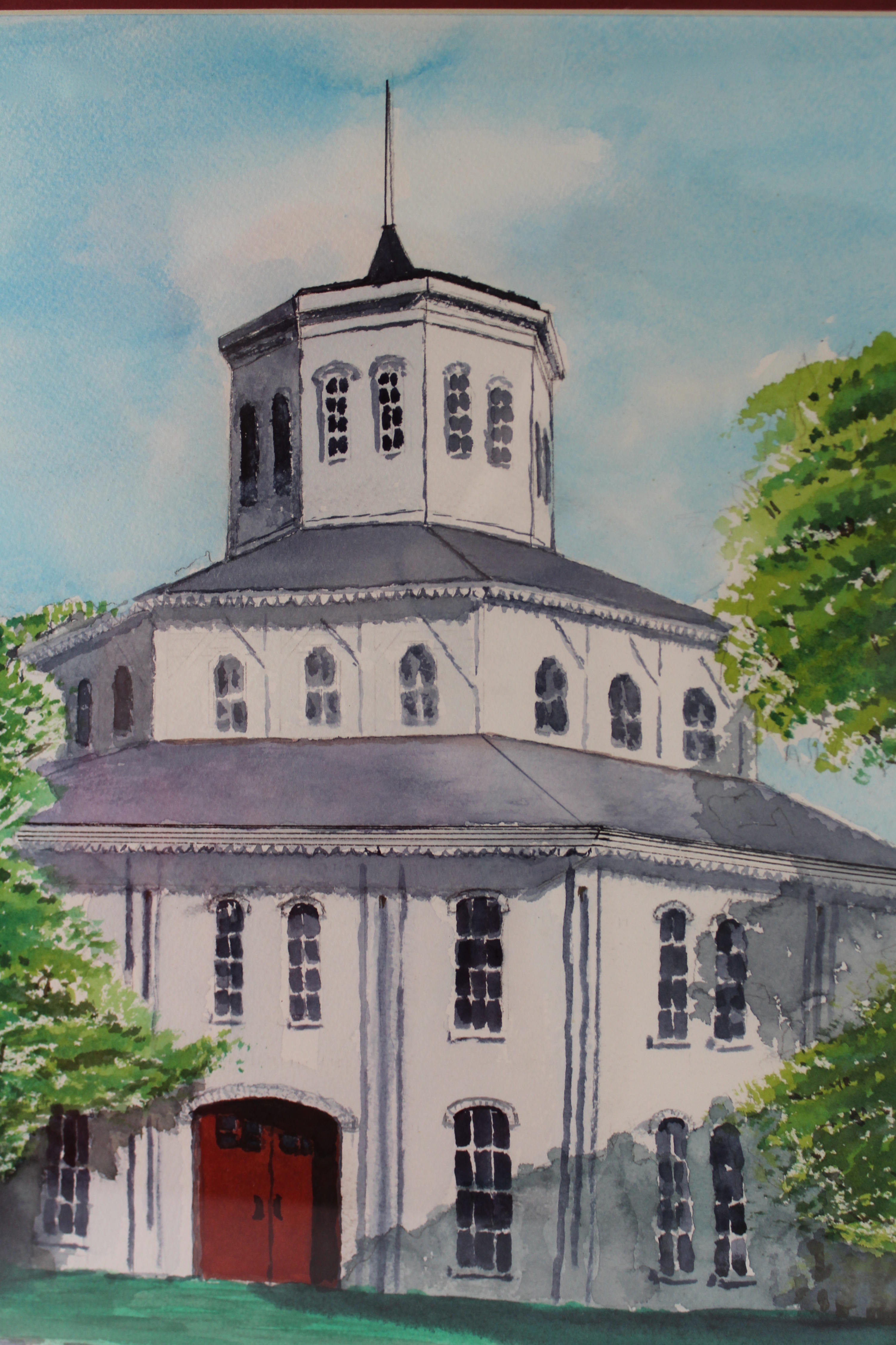 Red Mile Clubhouse Watercolor Painting
