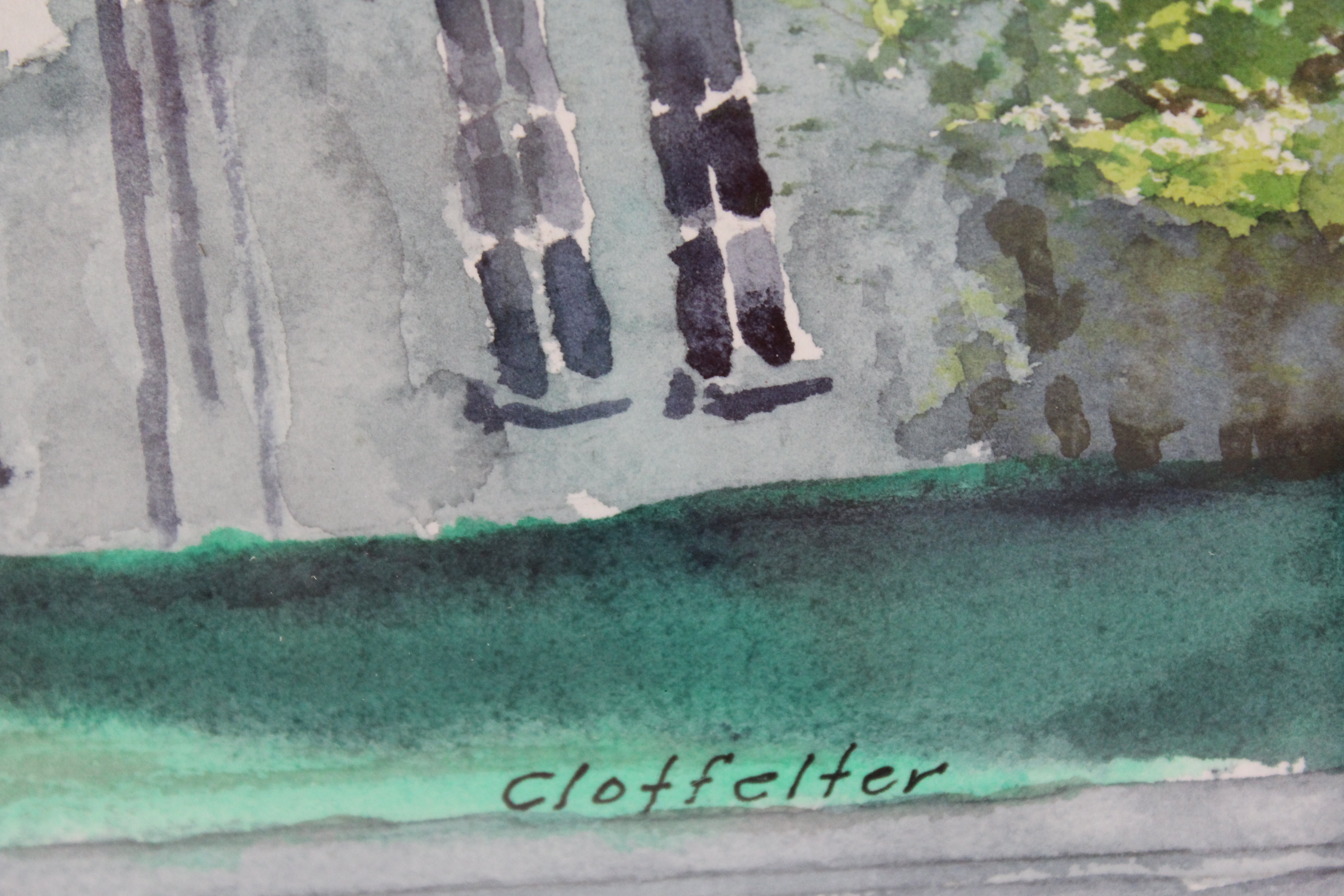 Red Mile Clubhouse Watercolor Painting