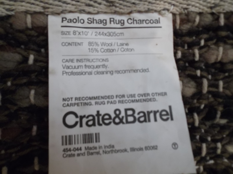 Crate & Barrel Paolo Shag Rug