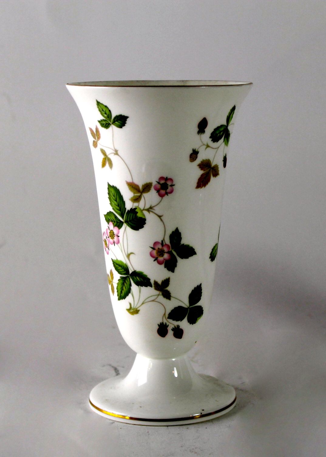 Wedgwood China and Milk Glass Flower Vases