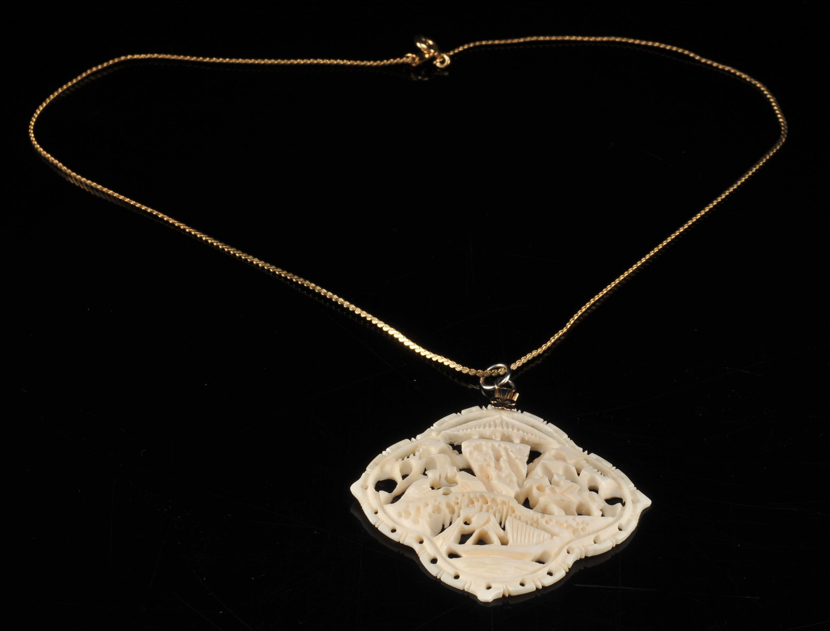 Vintage Hand Carved Ivory Jewelry