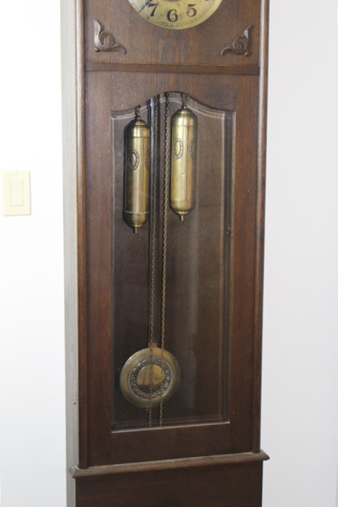 1800s German PS Co. Oak Grandfather Clock