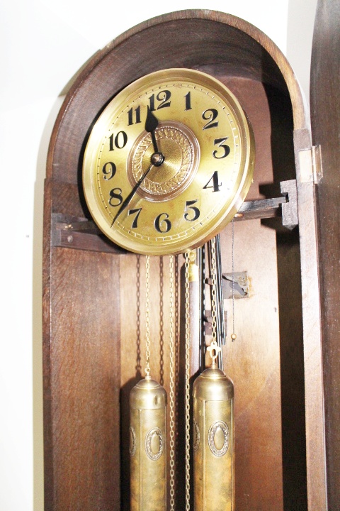 1800s German PS Co. Oak Grandfather Clock