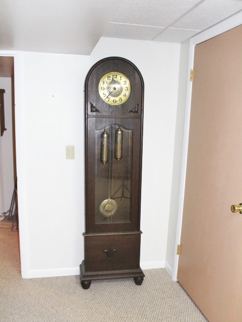 1800s German PS Co. Oak Grandfather Clock