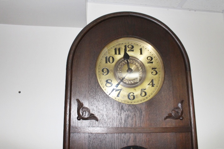 1800s German PS Co. Oak Grandfather Clock