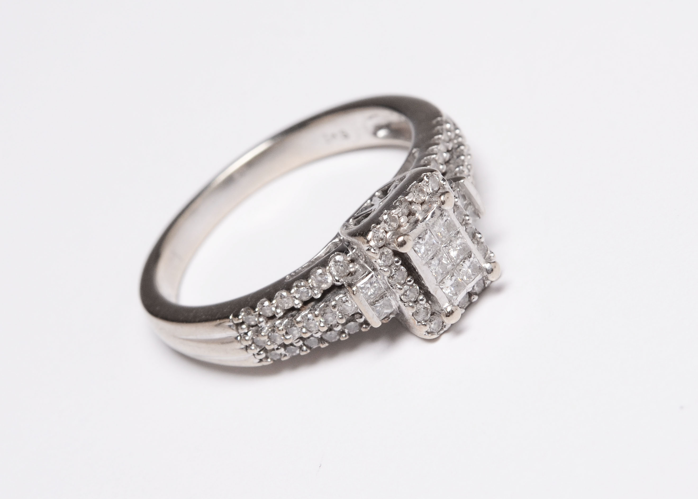 Diamond and White Gold Ring