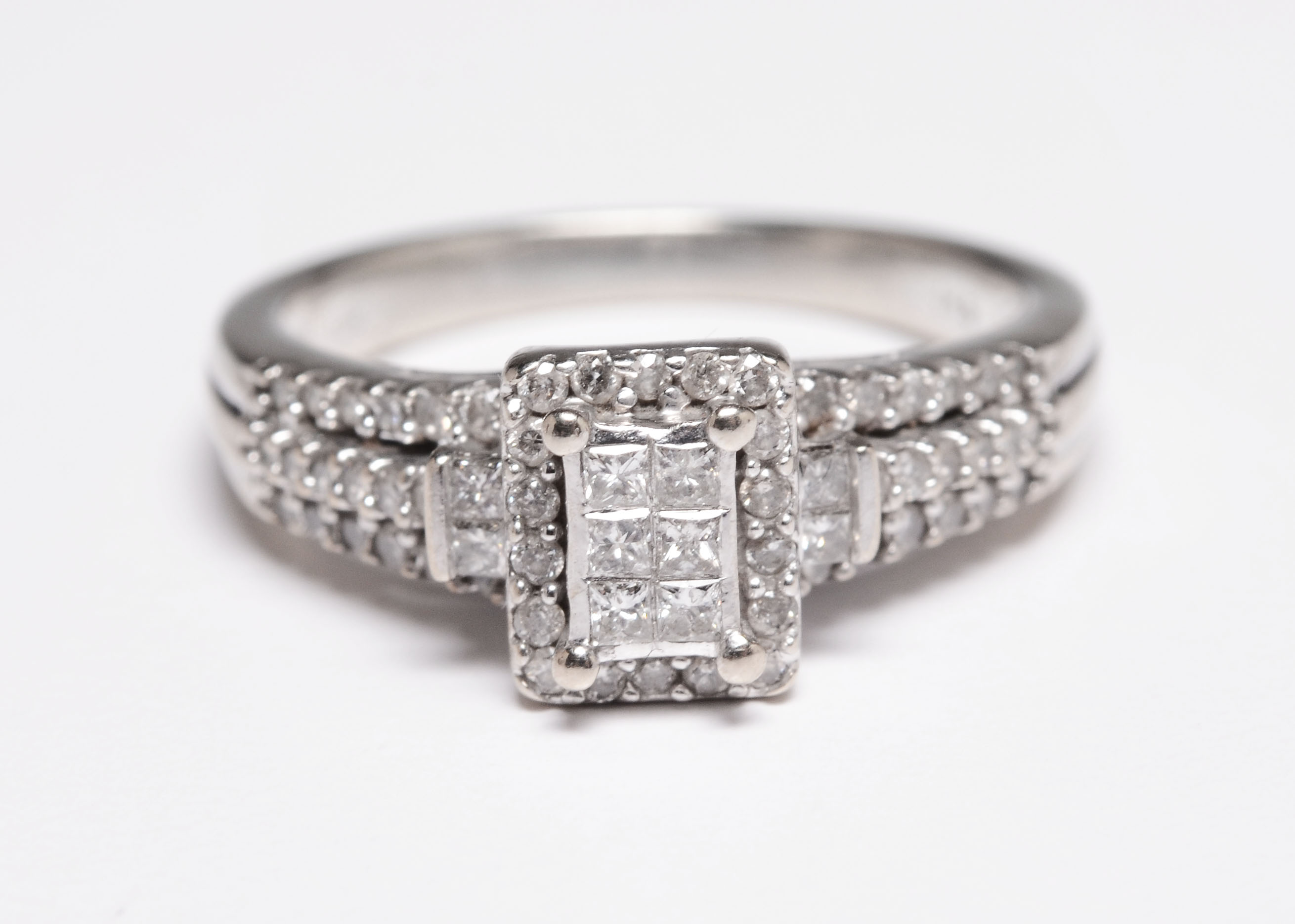 Diamond and White Gold Ring
