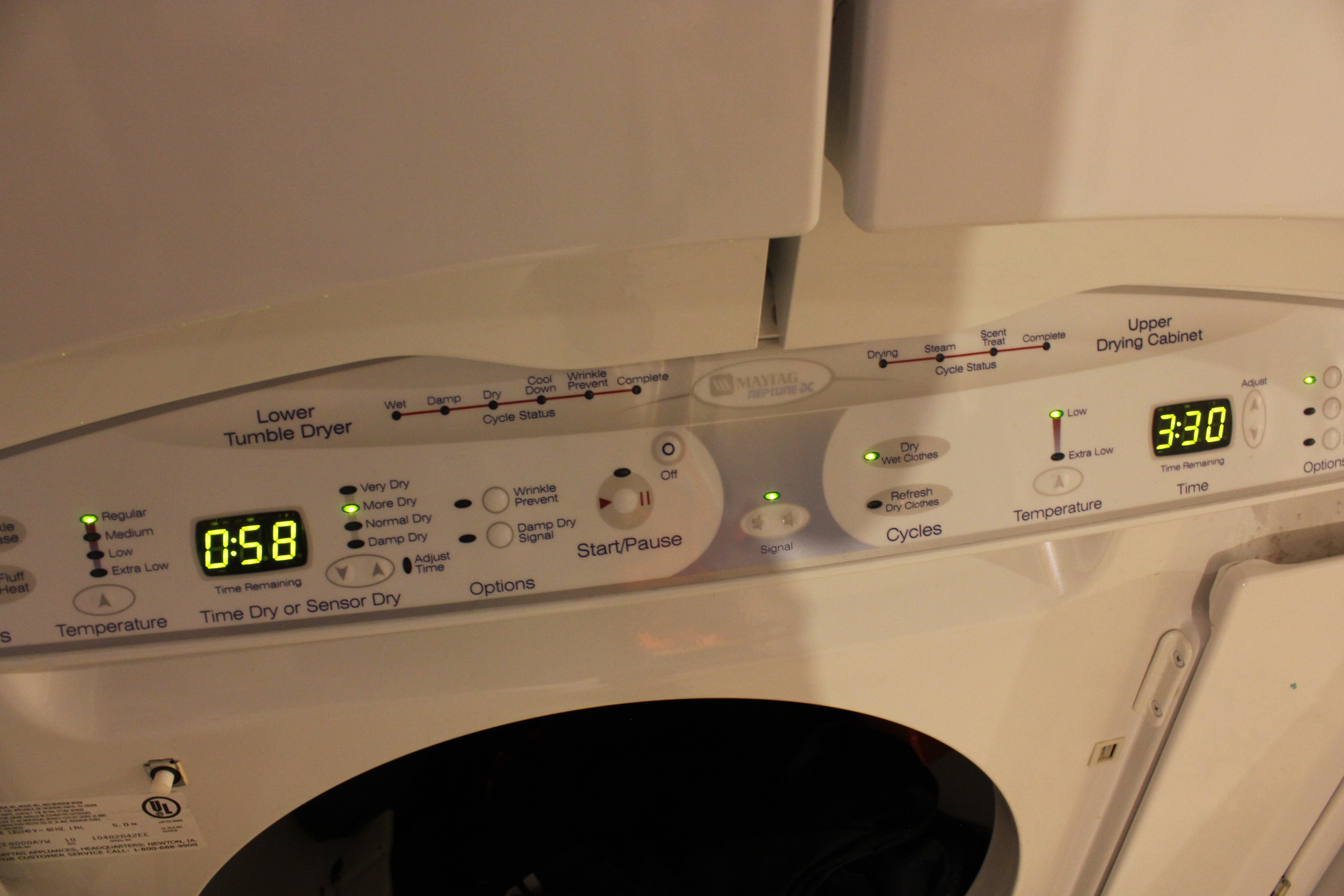 Maytag Neptune DC with Upper Drying Cabinet  