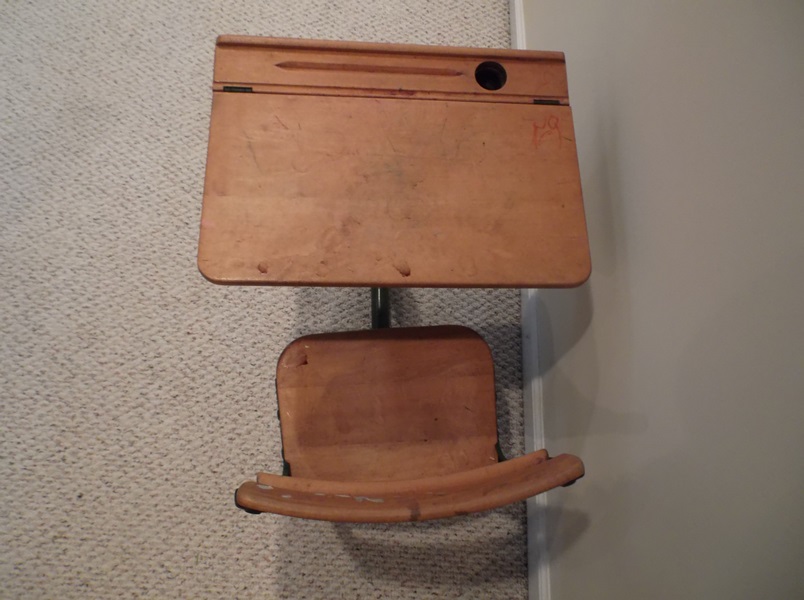Child's 1930s Vintage School Desk