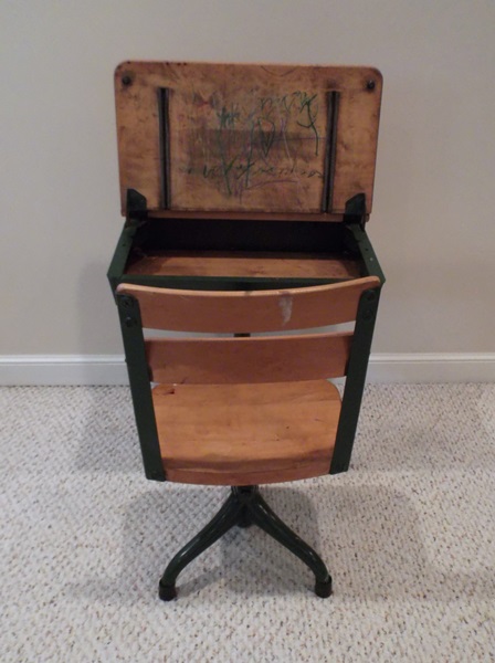Child's 1930s Vintage School Desk