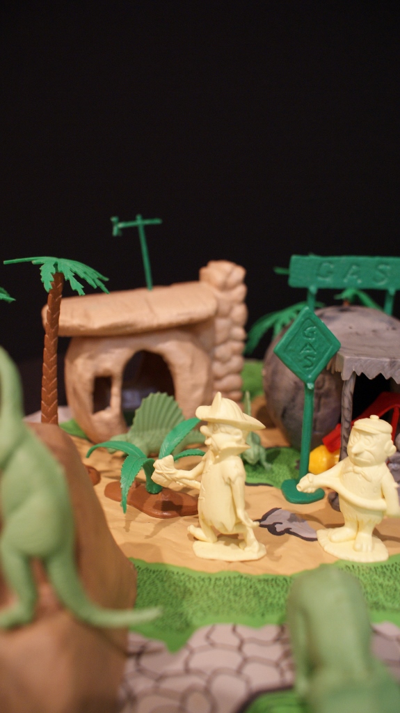 Vintage 1960s Marx Flintstones Playset