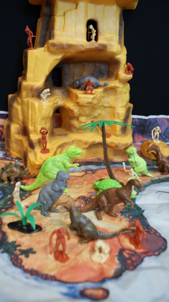 1960s Vintage Marx Prehistoric Mountain Playset