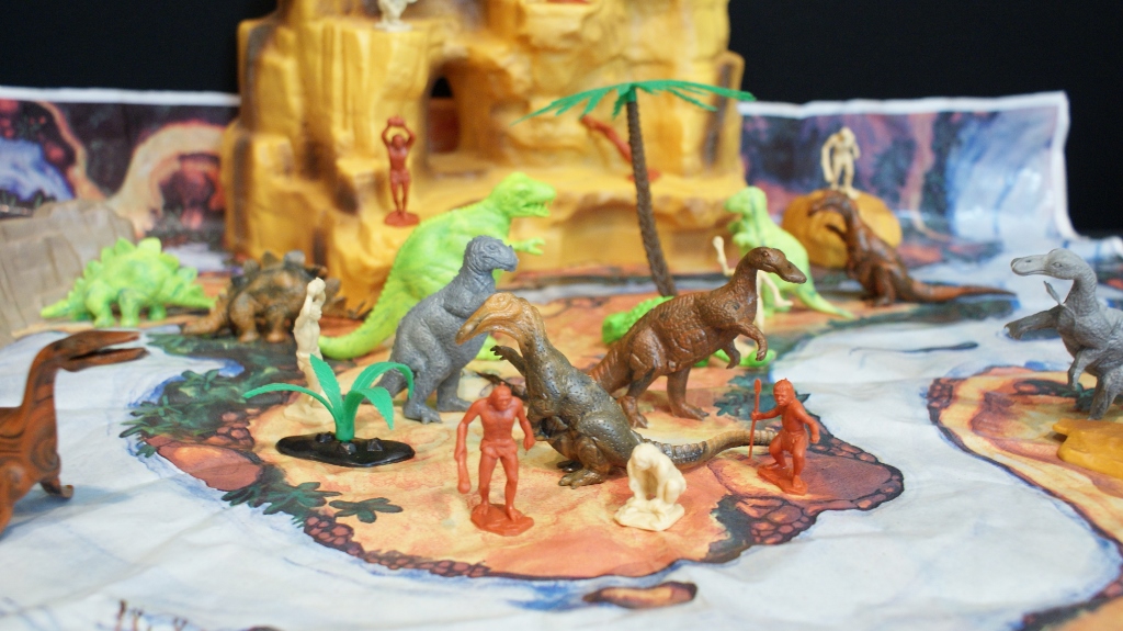1960s Vintage Marx Prehistoric Mountain Playset