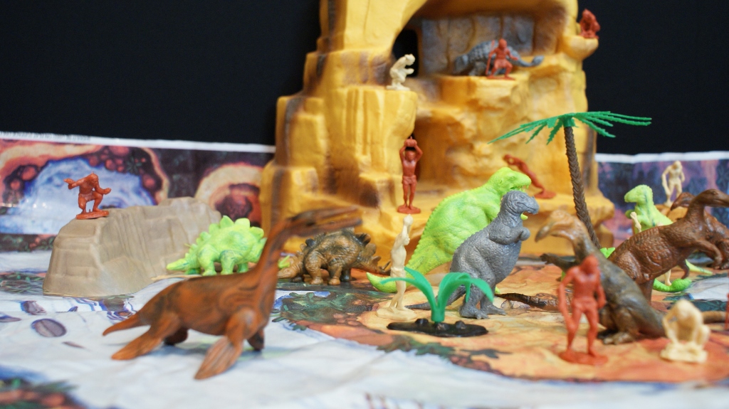 1960s Vintage Marx Prehistoric Mountain Playset