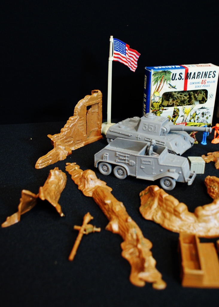 Vintage 1960s Era Marx Army Toys Lot