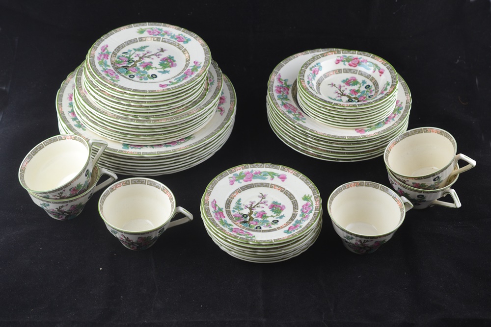 Myott China "Indian Tree-Green" Service for Eight