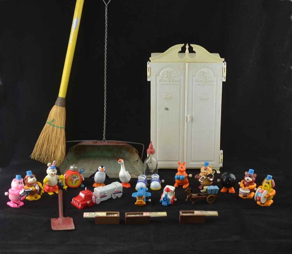 Vintage Barbie Wardrobe, Wind-Up Toys and More