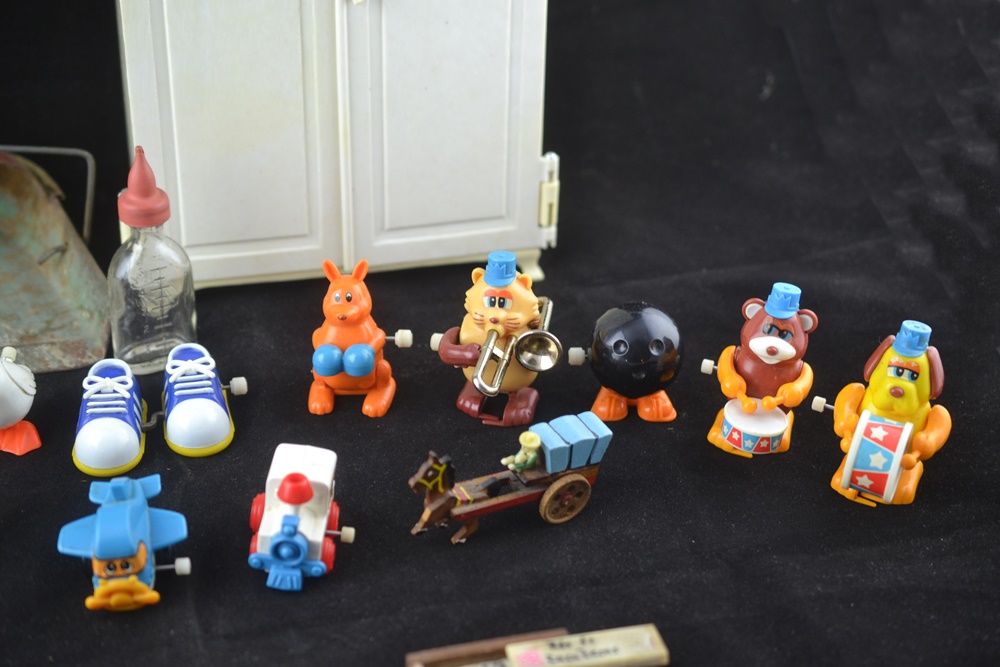 Vintage Barbie Wardrobe, Wind-Up Toys and More