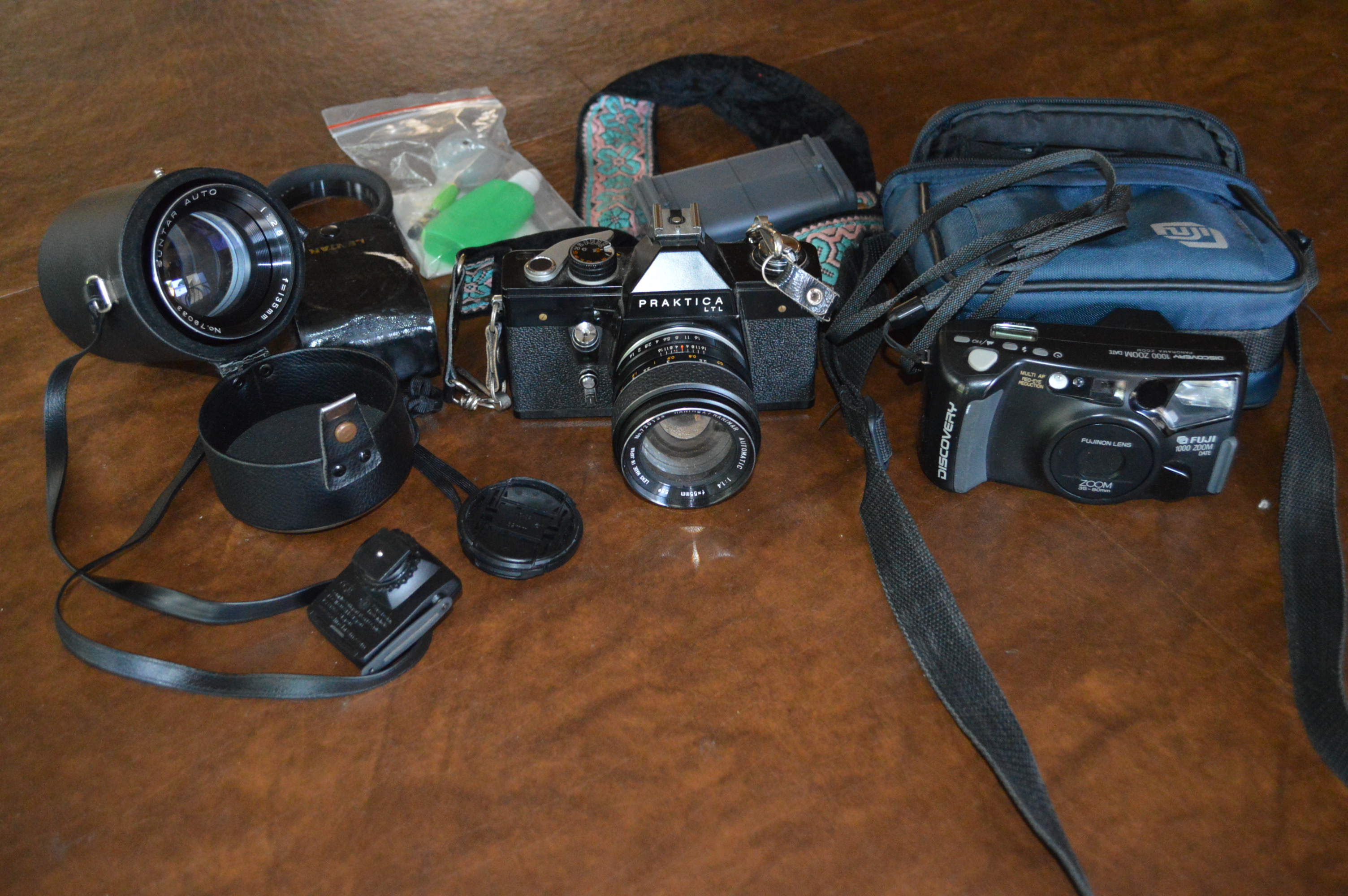 Vintage Praktica and Fuji Camera