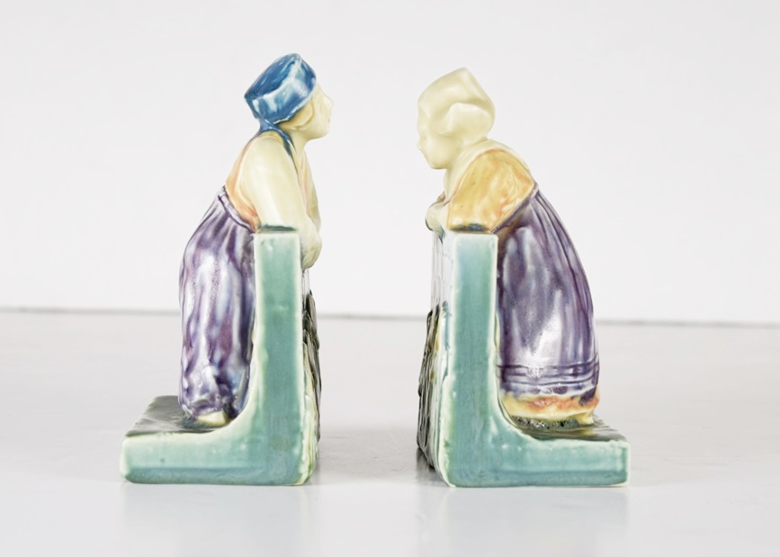 Sallie Toohey Designed Rookwood Pottery Dutch Bookends, 1928