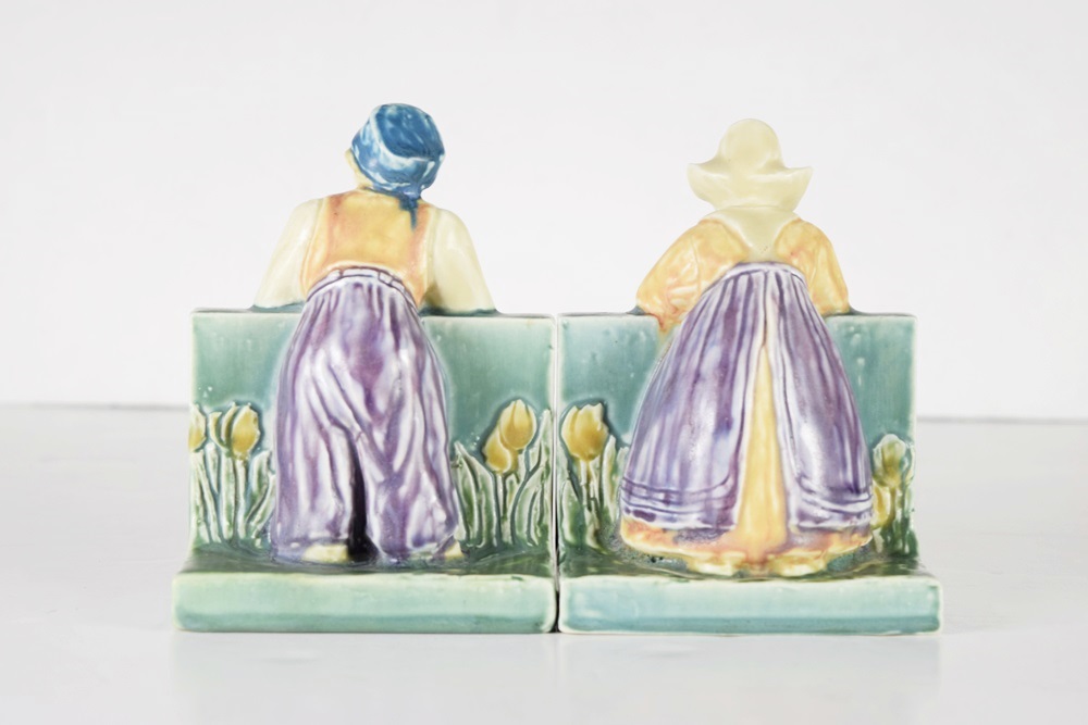 Sallie Toohey Designed Rookwood Pottery Dutch Bookends, 1928