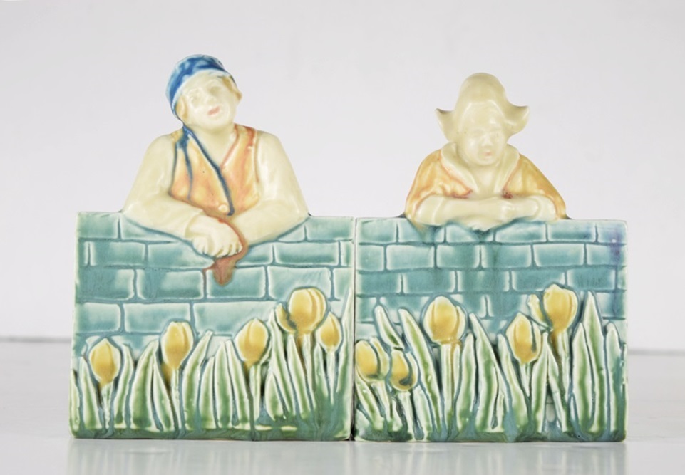 Sallie Toohey Designed Rookwood Pottery Dutch Bookends, 1928