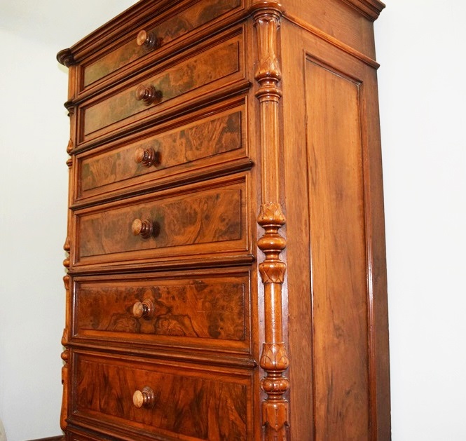 A 19th Century Renaissance Revival Tall Chest of Drawers
