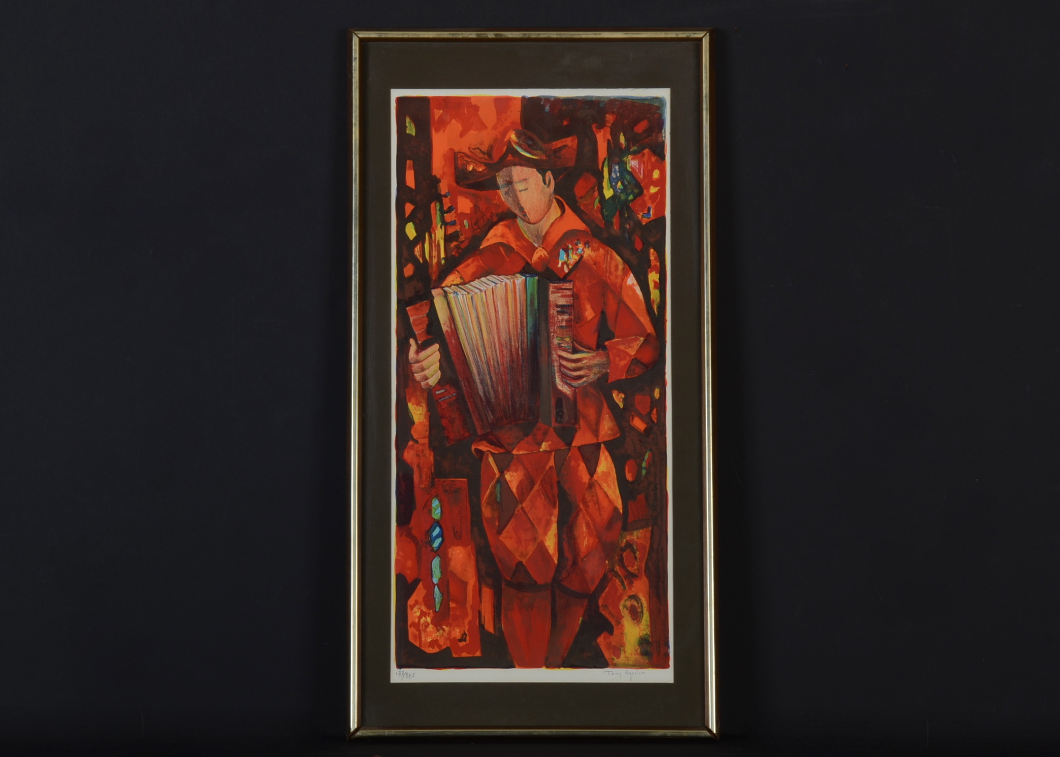 Pencil Signed Limited Edition Tony Agostini Stone Lithography 