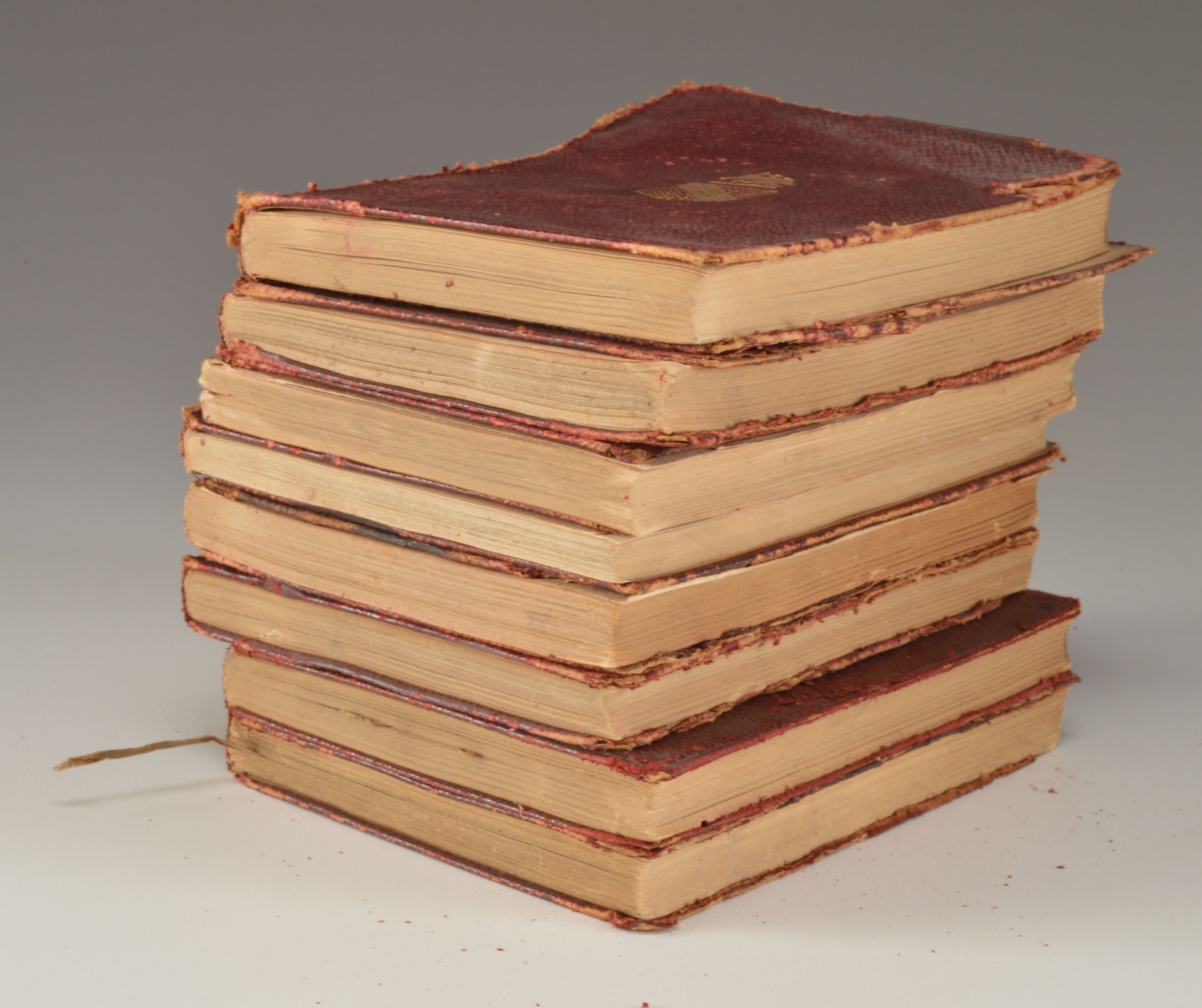 Eight Leather-Bound Shakespeare Books