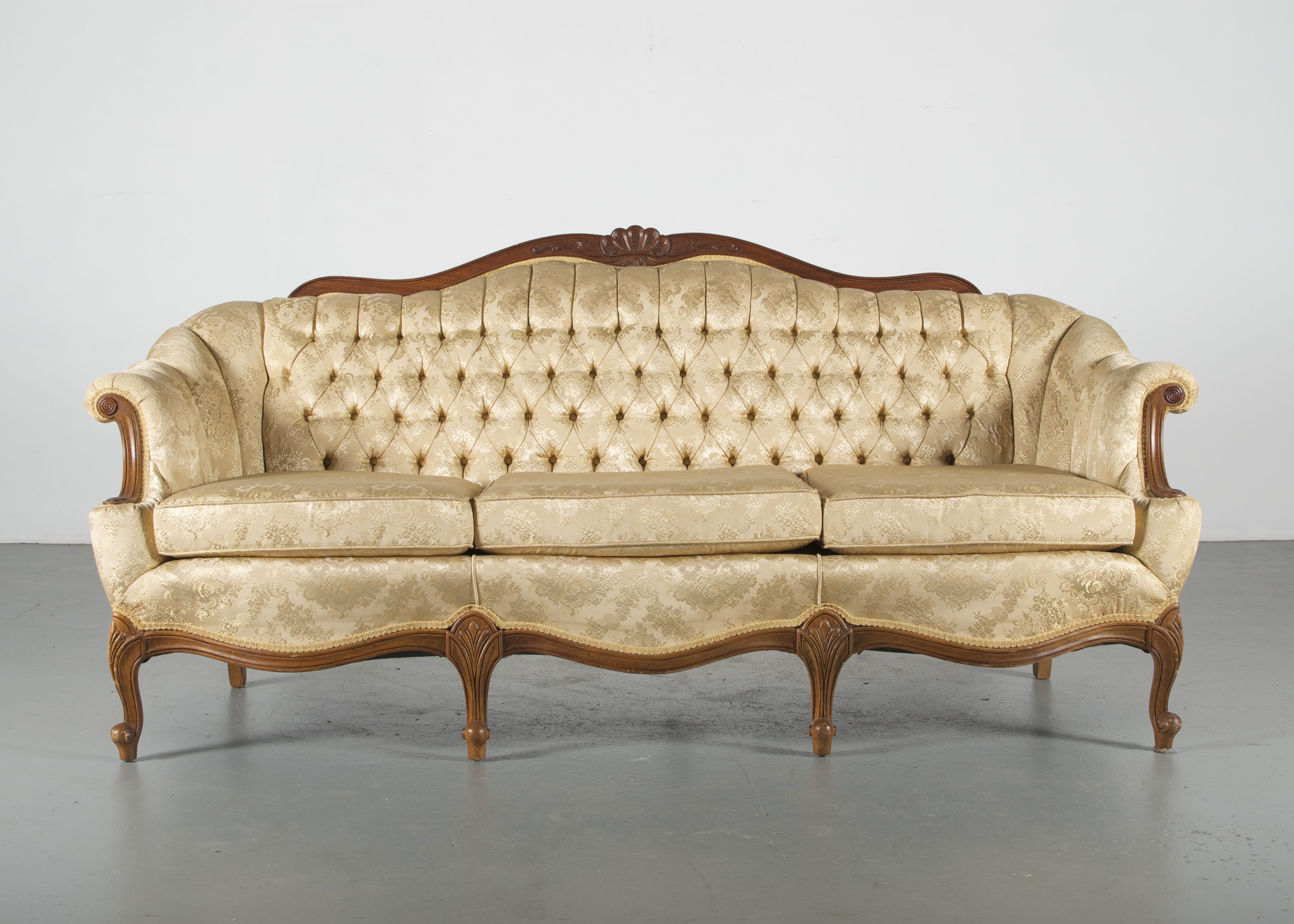 Regence Style Upholstered Sofa