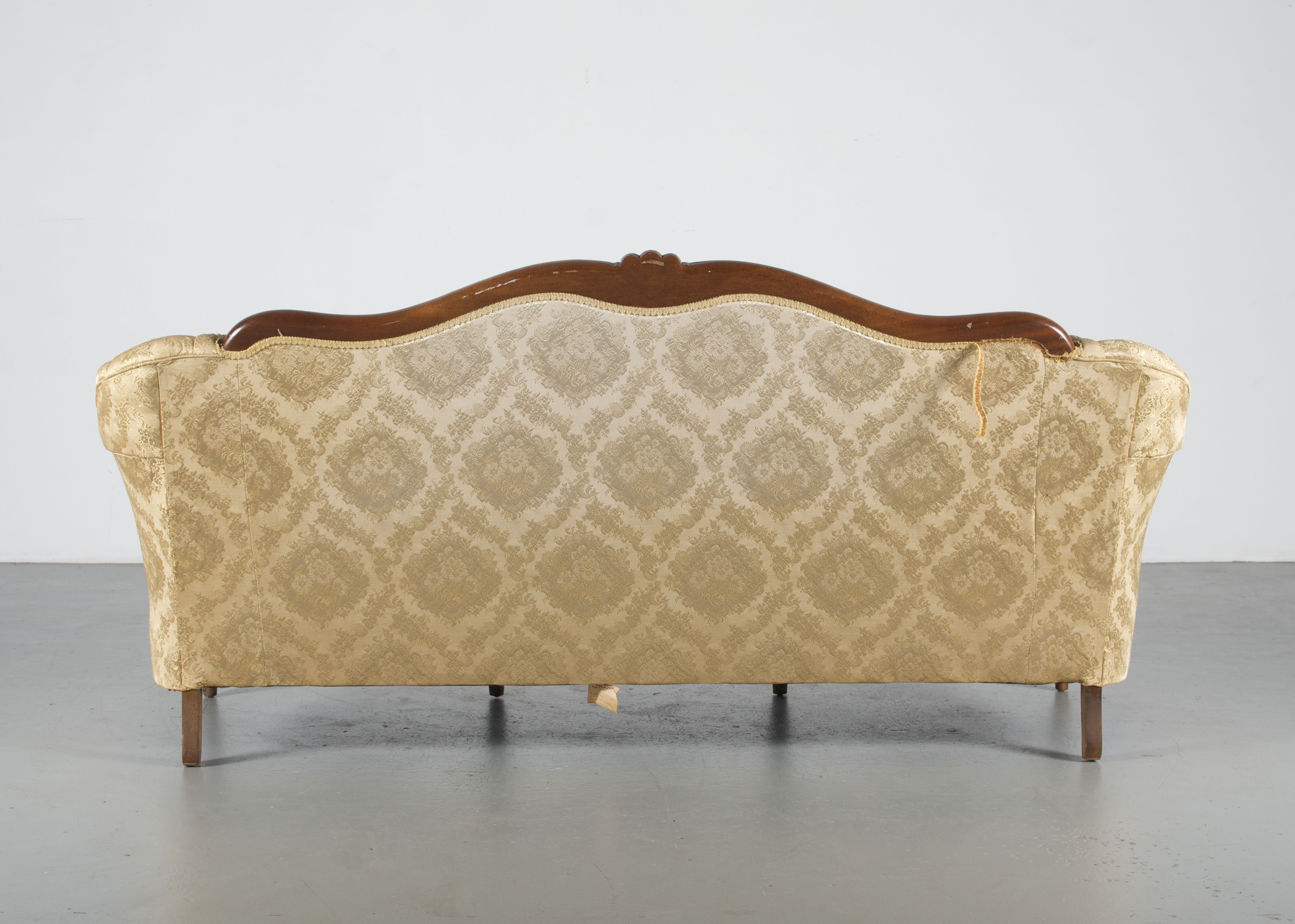 Regence Style Upholstered Sofa