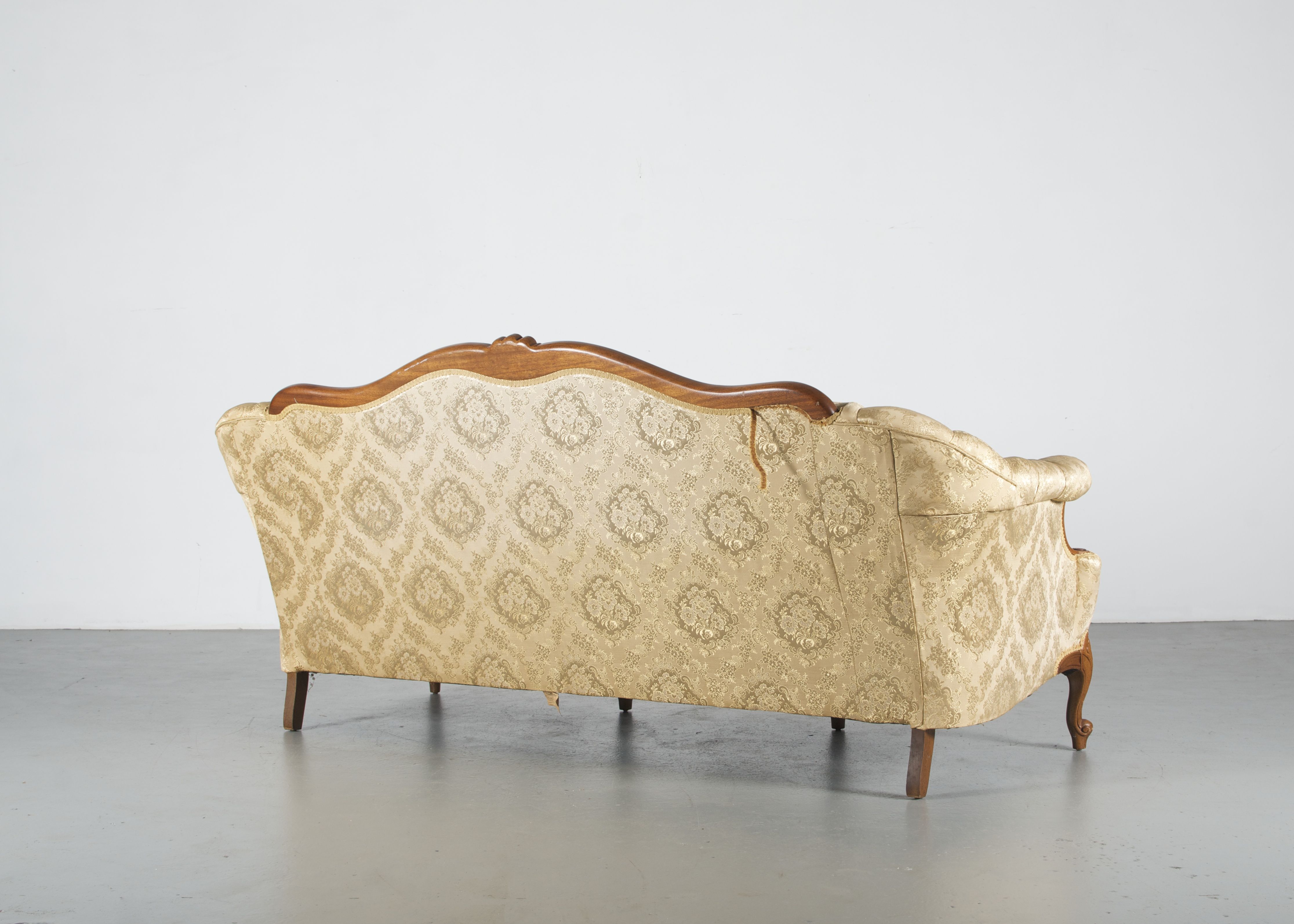 Regence Style Upholstered Sofa