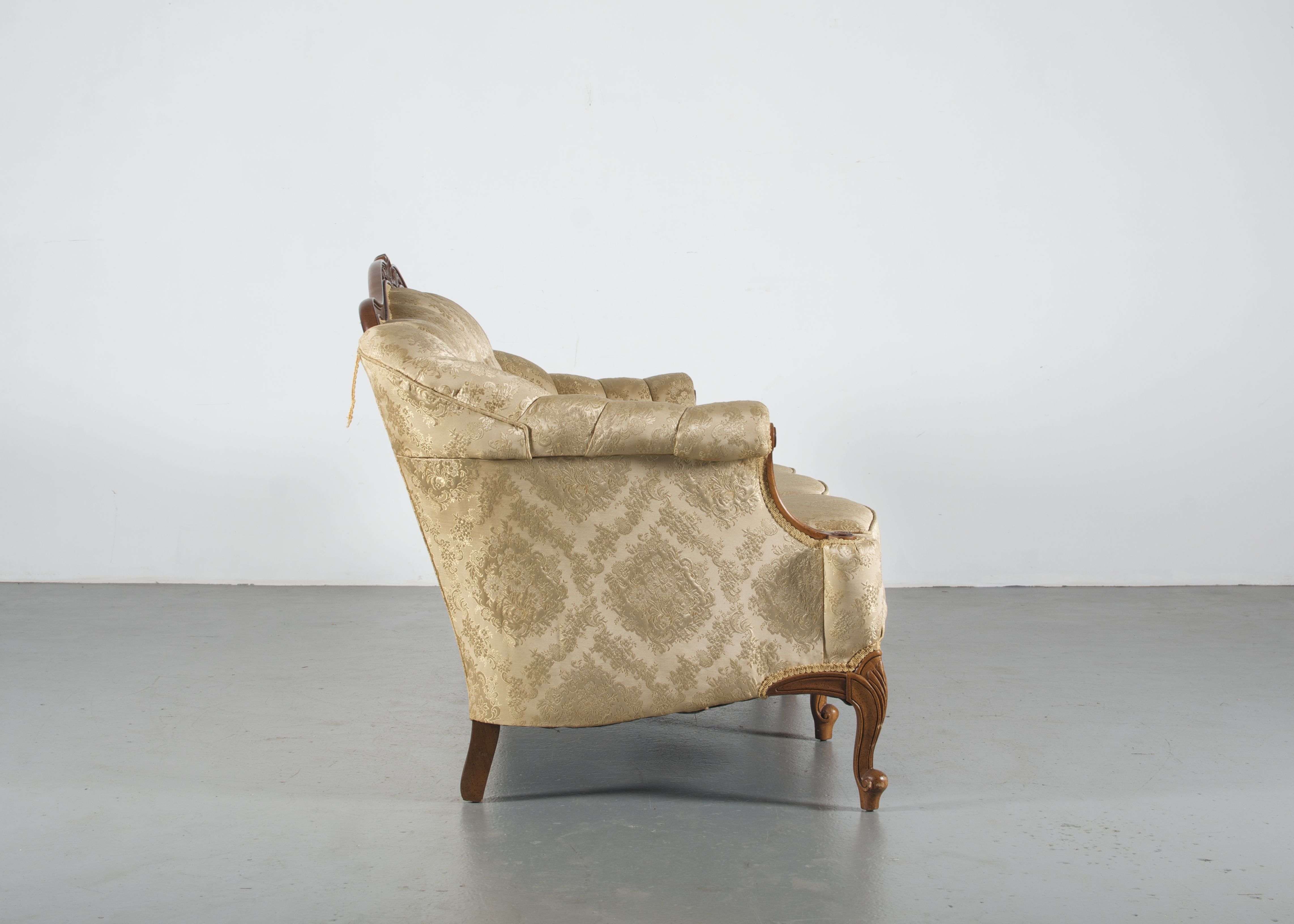 Regence Style Upholstered Sofa