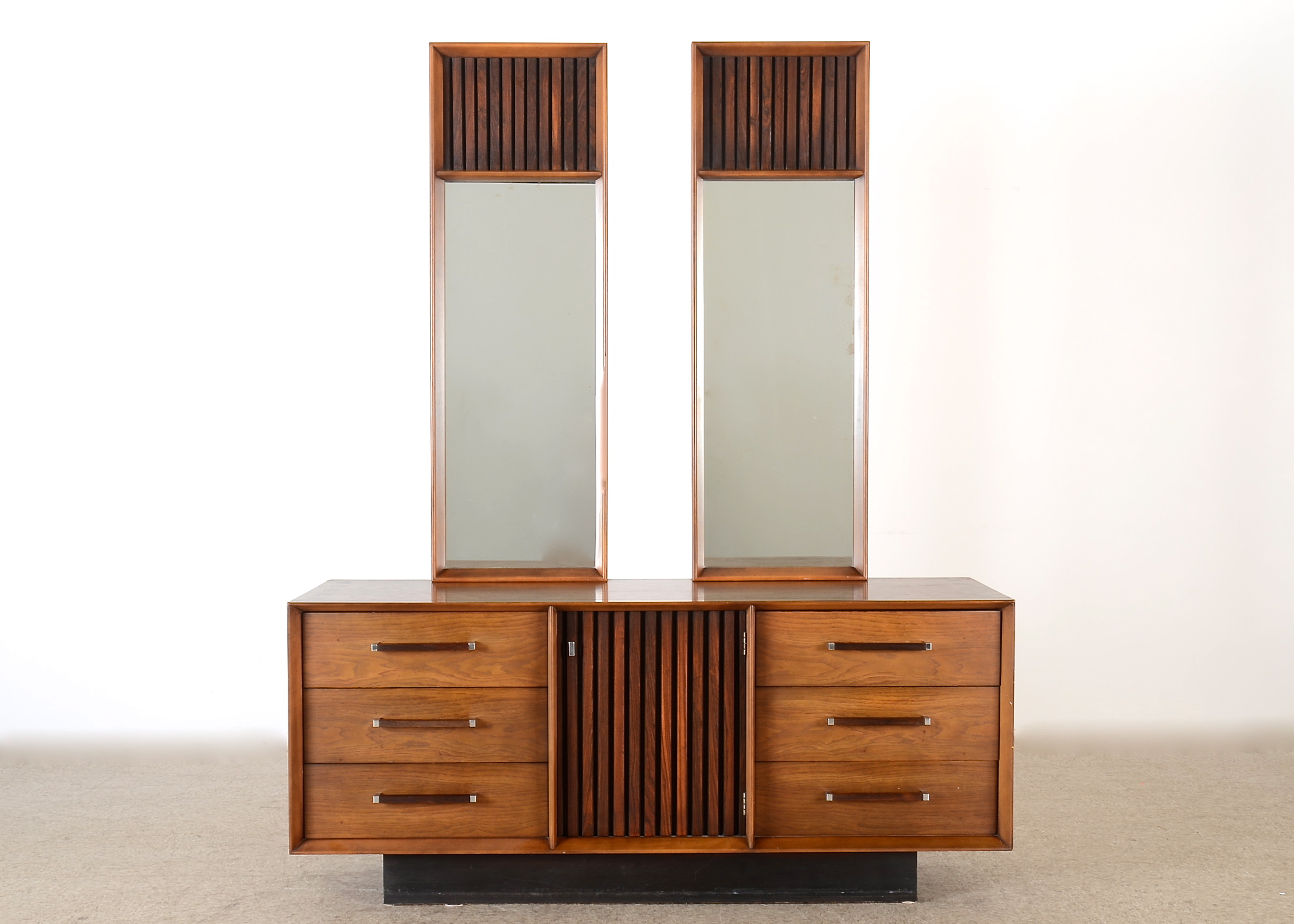 Lane Mid-Century Chest of Drawers Double Mirror