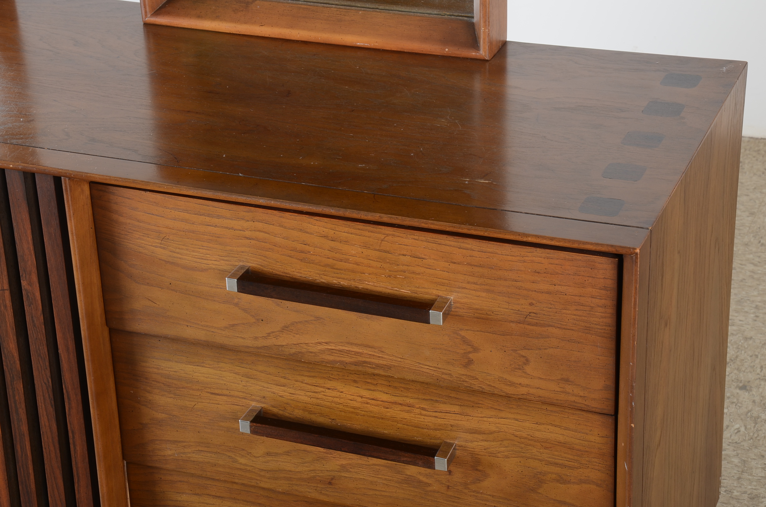 Lane Mid-Century Chest of Drawers Double Mirror