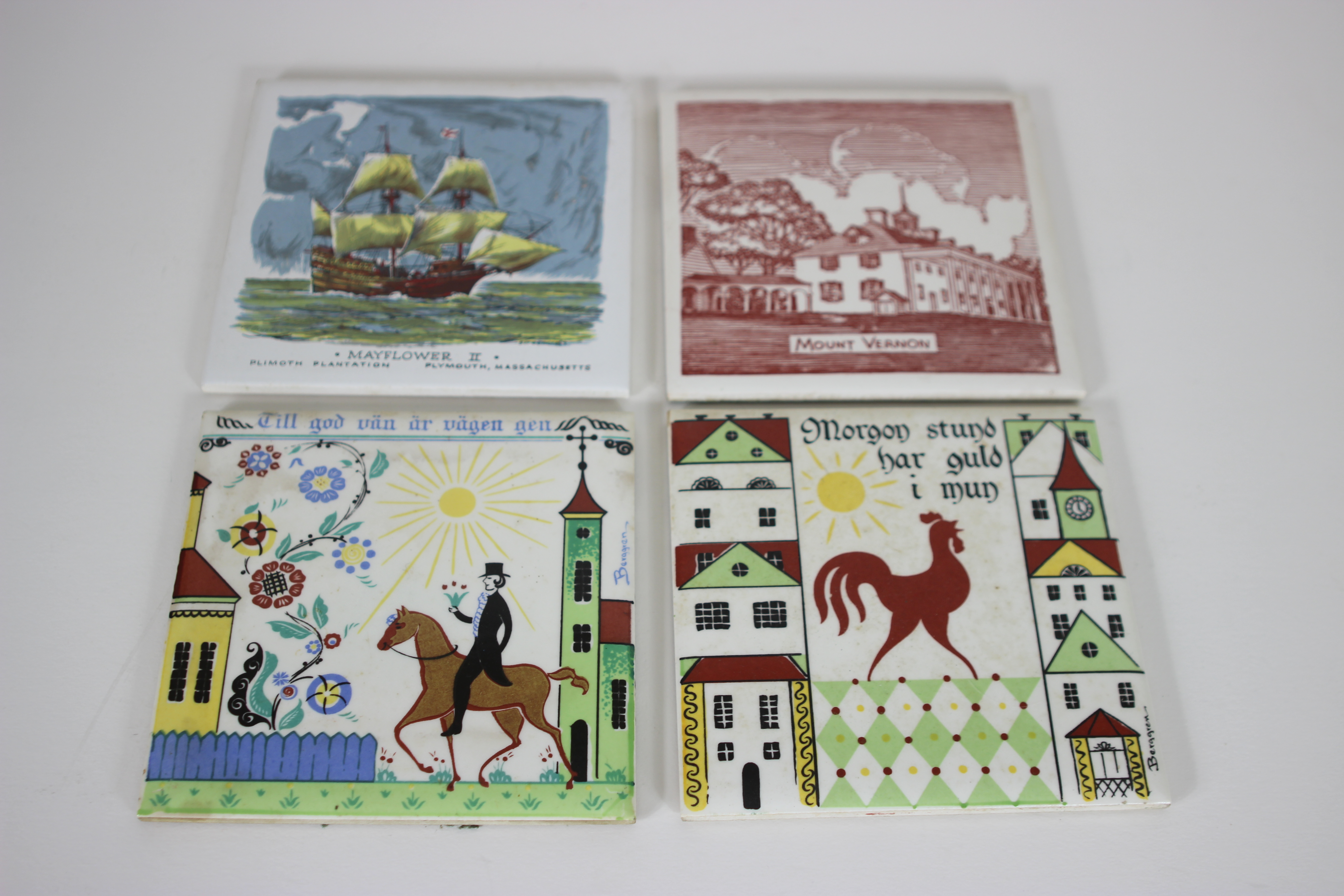 Vintage Hand-Decorated Tiles