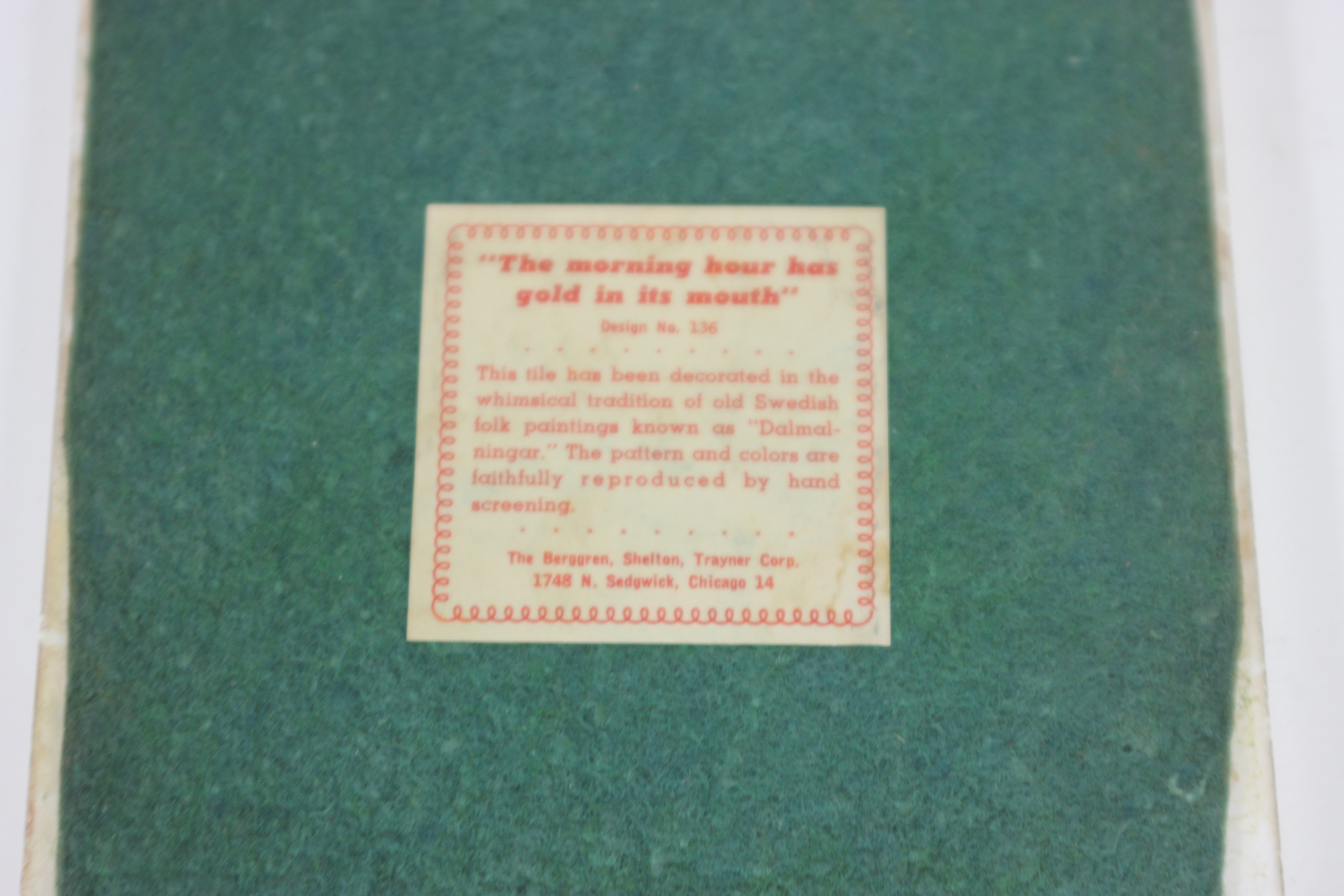 Vintage Hand-Decorated Tiles