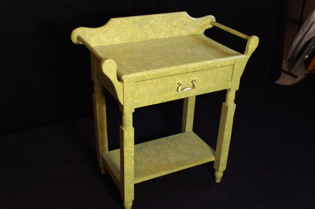 Vintage Wash Stand with Light Green Shabby Chic Finish