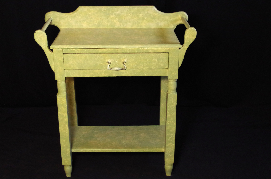 Vintage Wash Stand with Light Green Shabby Chic Finish