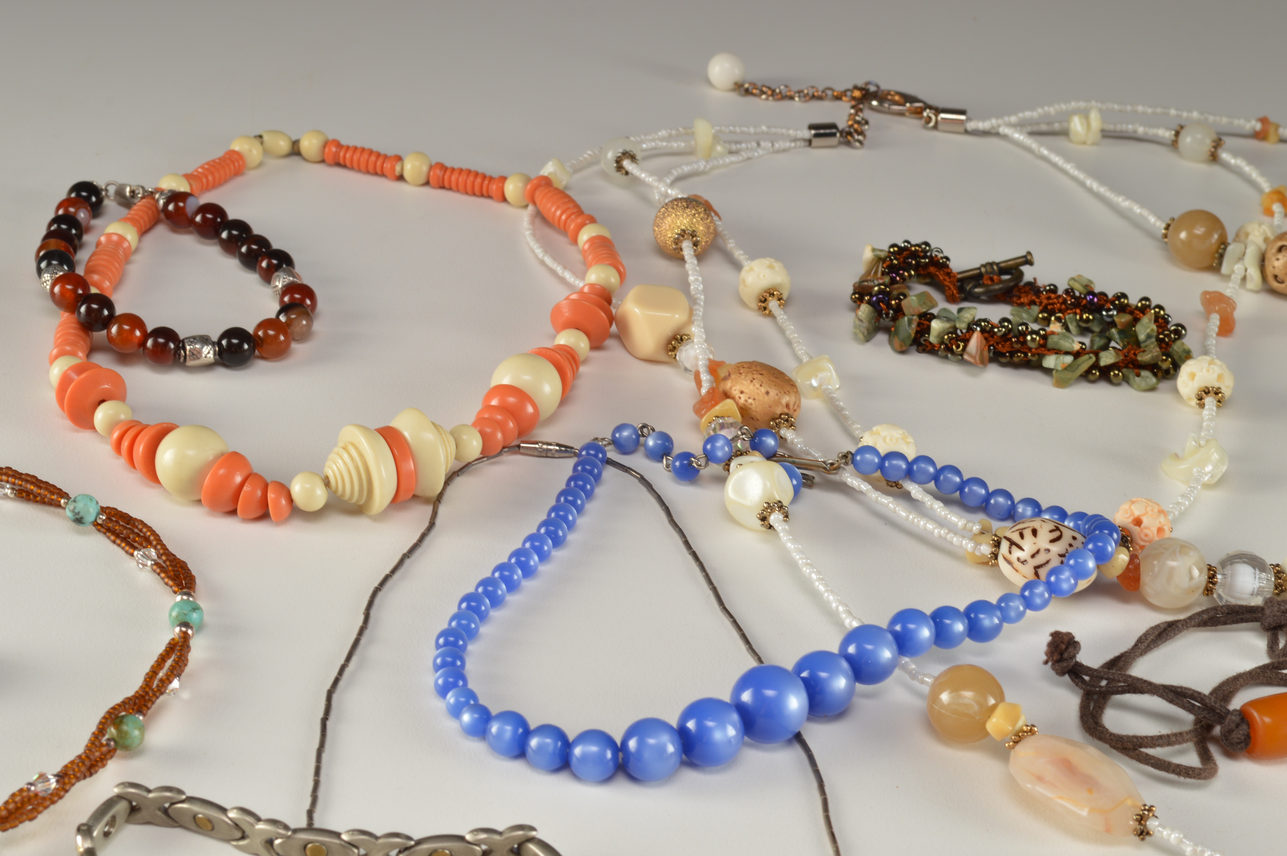 Collection of Beaded and Stone Costume Jewelry