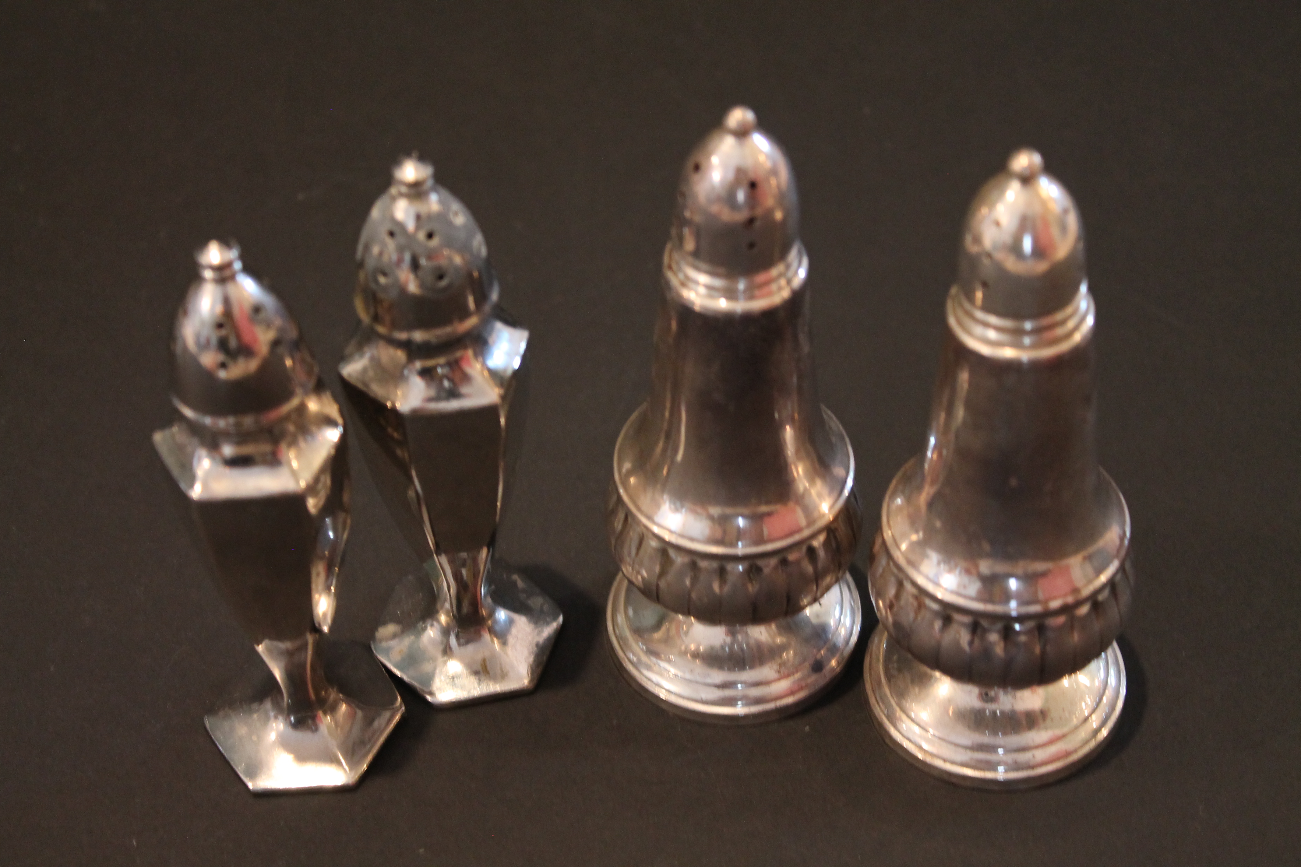 Silver Plate Salt and Pepper Pairs