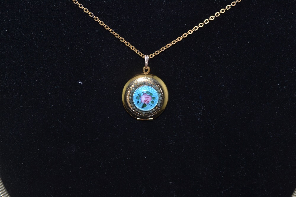 Vintage Gold Toned Large Necklaces And A Locket