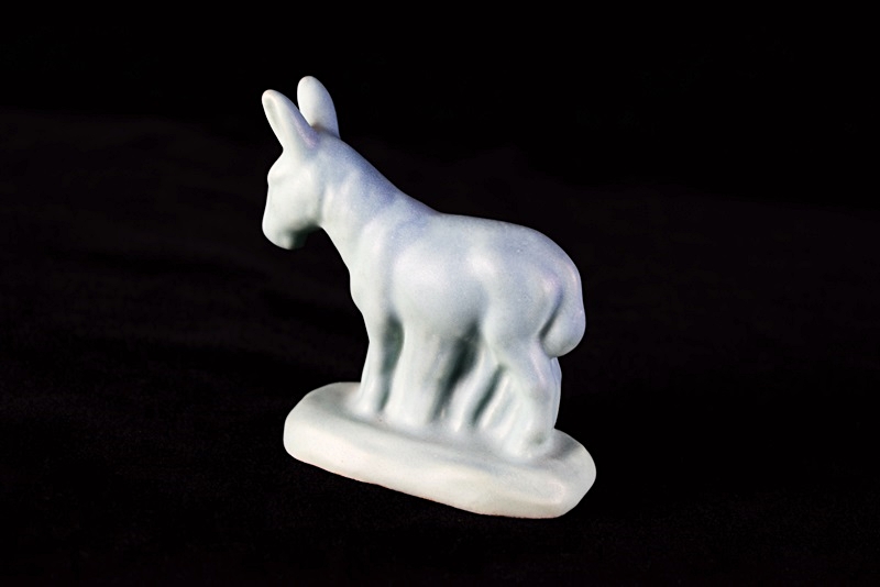 A Vintage Van Briggle Donkey Figure in Turquoise Matte Glaze