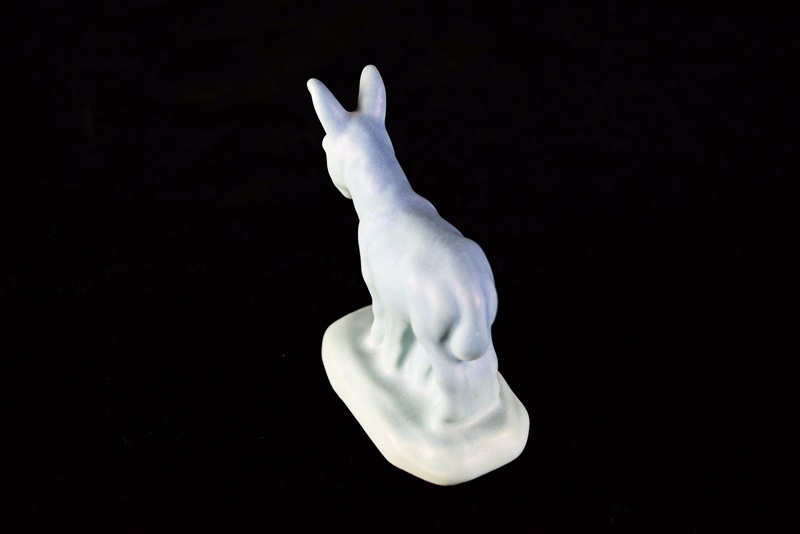 A Vintage Van Briggle Donkey Figure in Turquoise Matte Glaze