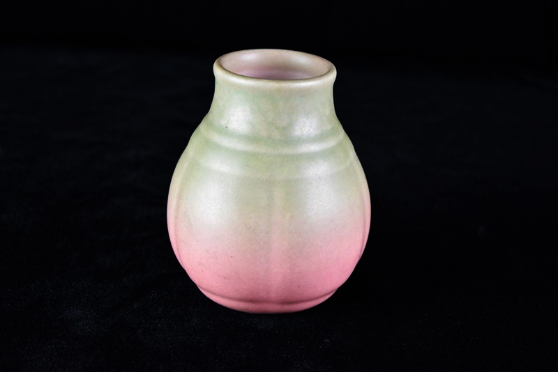 Rookwood Vase, Mold #6094 in Green Fading to Pink Matte Glaze