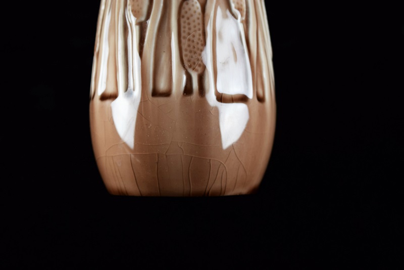 A Rookwood "Cattail" Vase in Soft Brown High Gloss Glaze