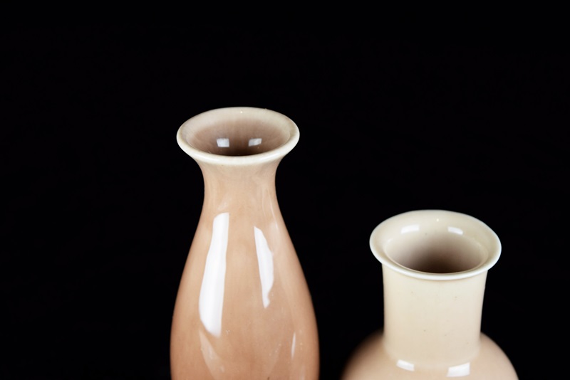 Two Rookwood Bud Vases, #357-F and #6567, in Soft Brown Glazes