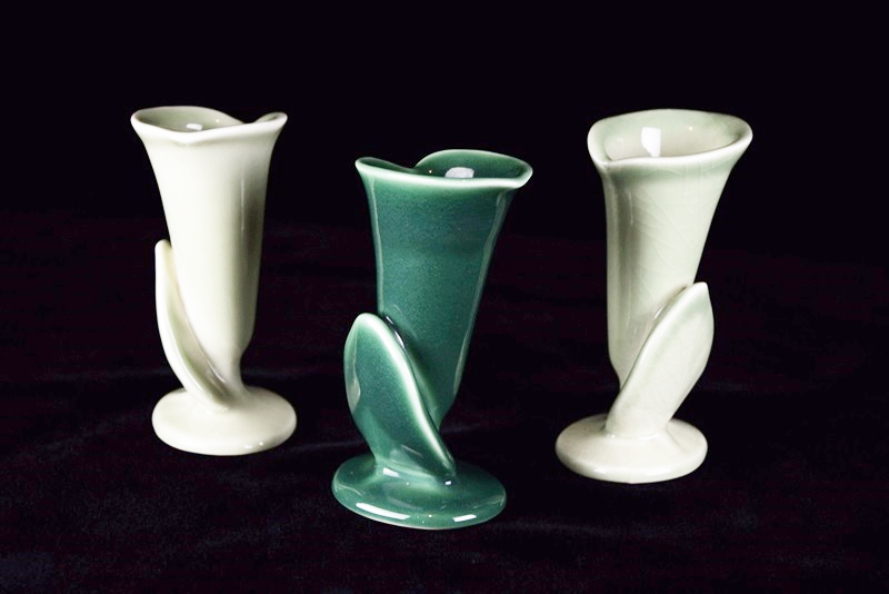 A Collection of Three Rookwood Bud Vases, Mold #6591, 1954